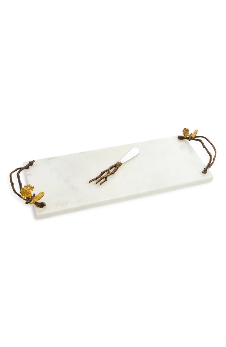 Michael Aram Butterfly Gingko Cheese Board & Spreader Set, Main, color, Butterfly Ginkgo