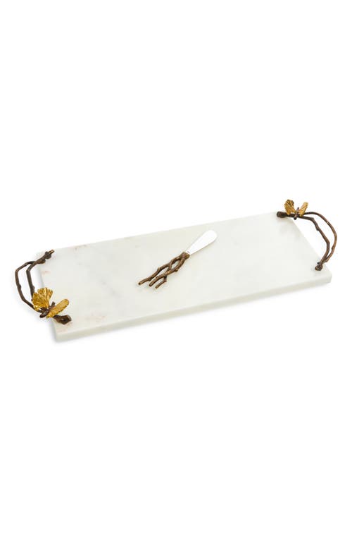Michael Aram Butterfly Gingko Cheese Board & Spreader Set In White