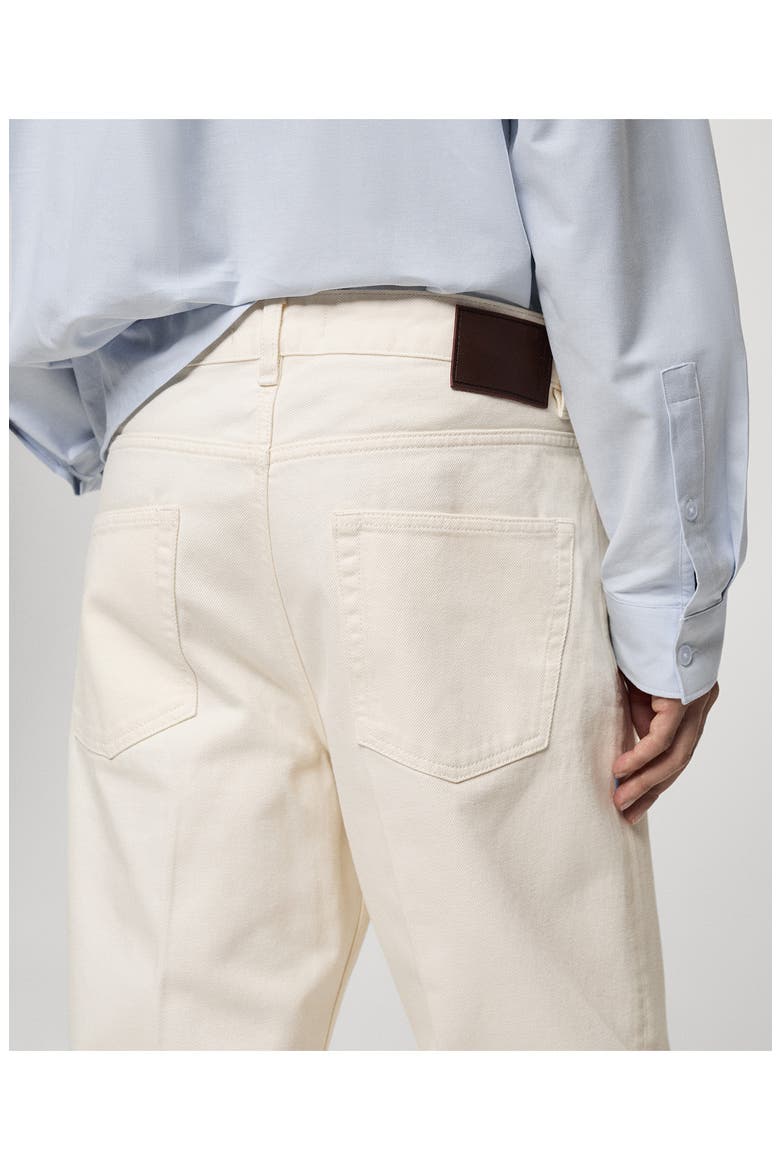 Creased Relaxed Fit Jeans, Alternate, color, ECRU