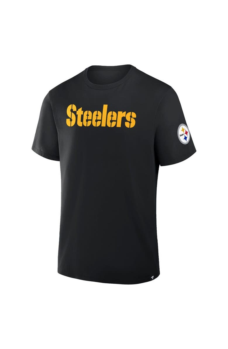 FANATICS Men's Fanatics Black Pittsburgh Steelers Legacy Cotton T-Shirt, Alternate, color, Black