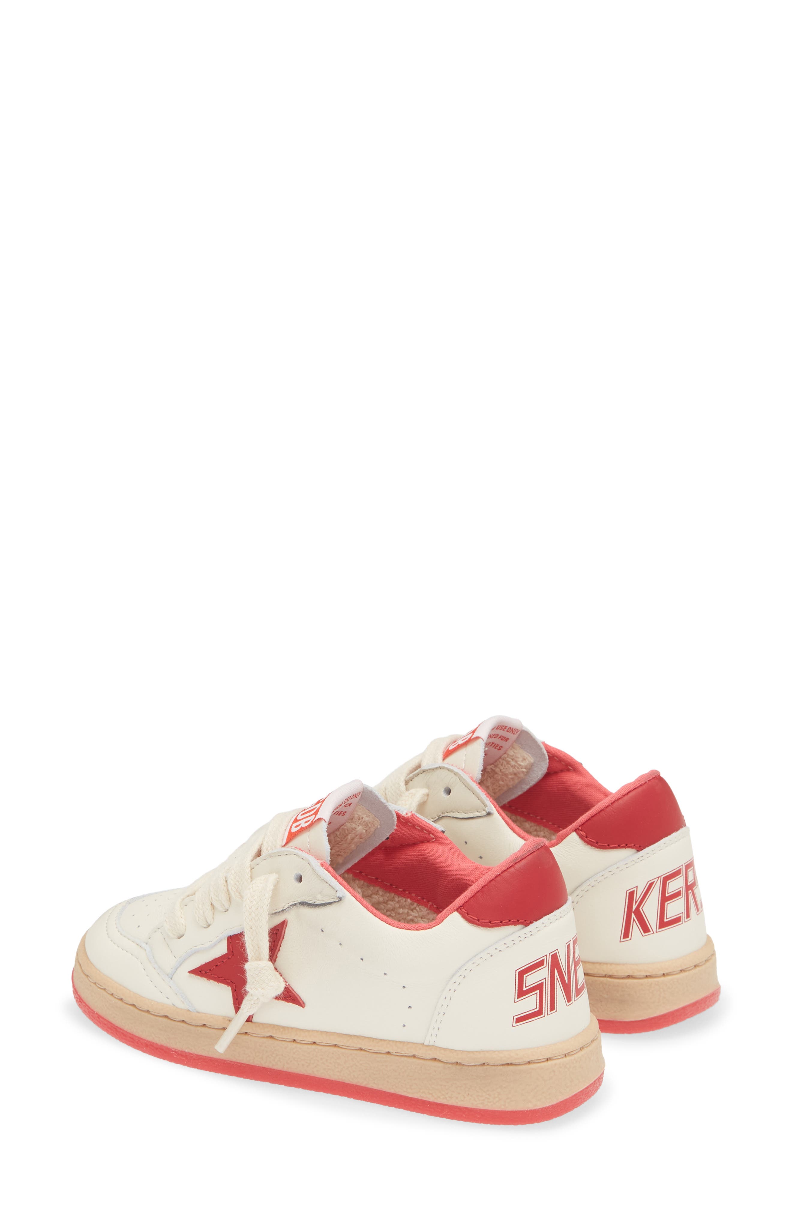 Kids' Ball Star Sneaker, Alternate, color, WHITE/ RED