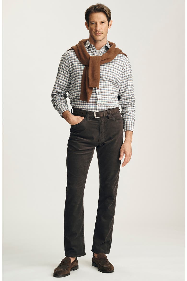 Courage Straight Leg Twill Pants, Alternate, color, BROWN DIAGONAL LUXE