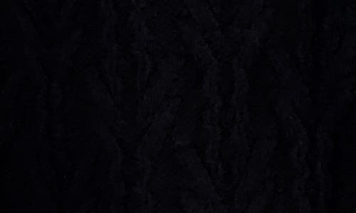 Lucky Brand Tie Front Open Stitch Cardigan In Jet Black