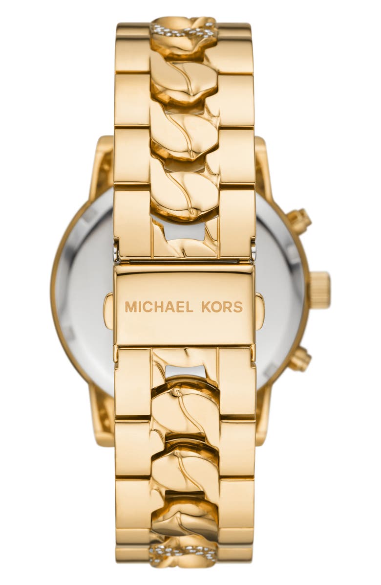 Michael Kors Ritz Pavé Chain Chronograph Bracelet Watch, 41mm, Alternate, color, 