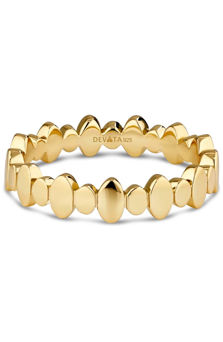 DEVATA Oval Link Ring in Gold Plated Sterling Silver, Main, color, Yellow Gold