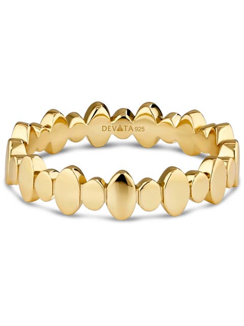 Oval Link Ring in Gold Plated Sterling Silver