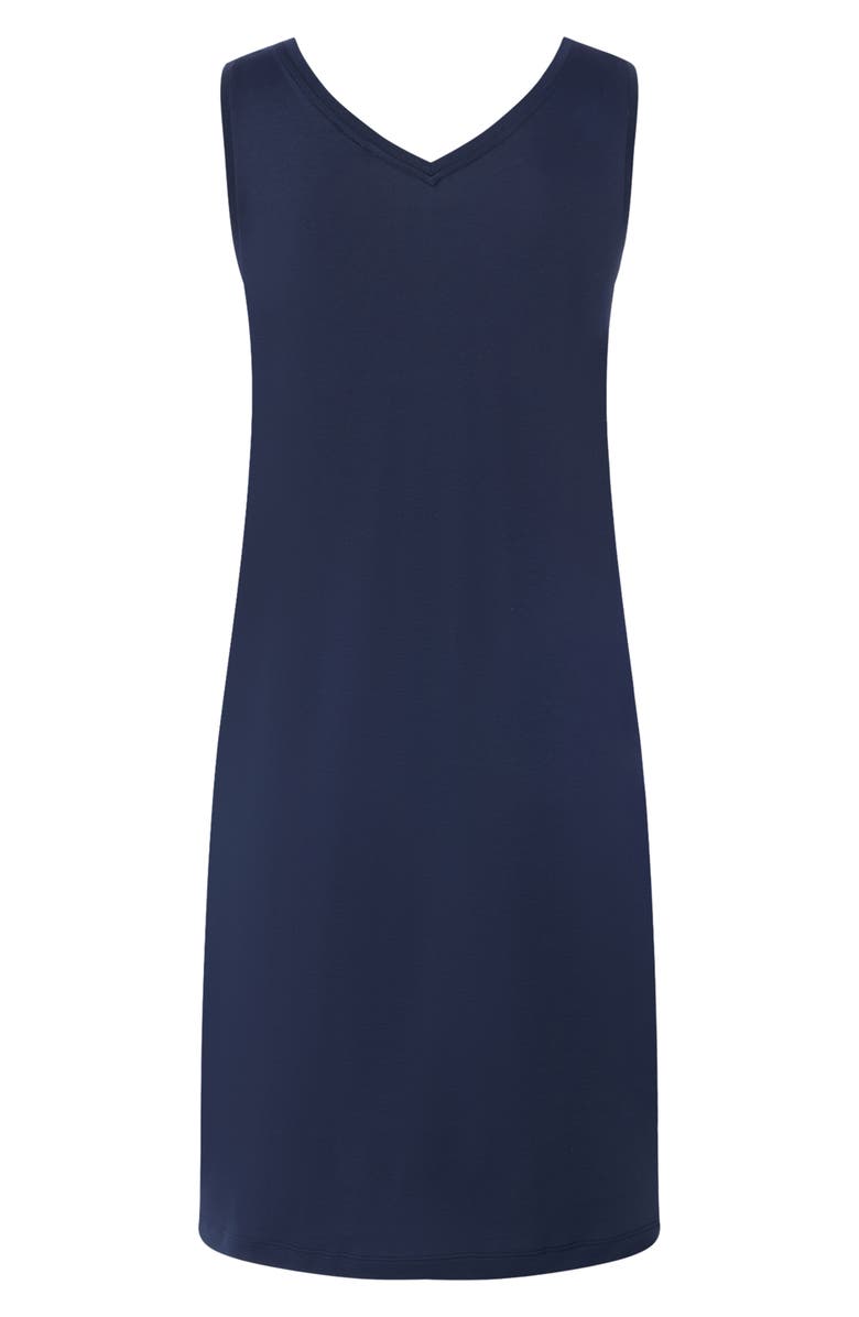 Hanro Pure Essence Cotton Tank Nightgown, Alternate, color, Deep Navy