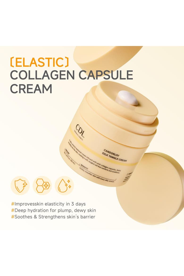 Face Cream Collagen Peptides Ceramide Silk Tangle Lifting 1.7 oz, Alternate, color, White