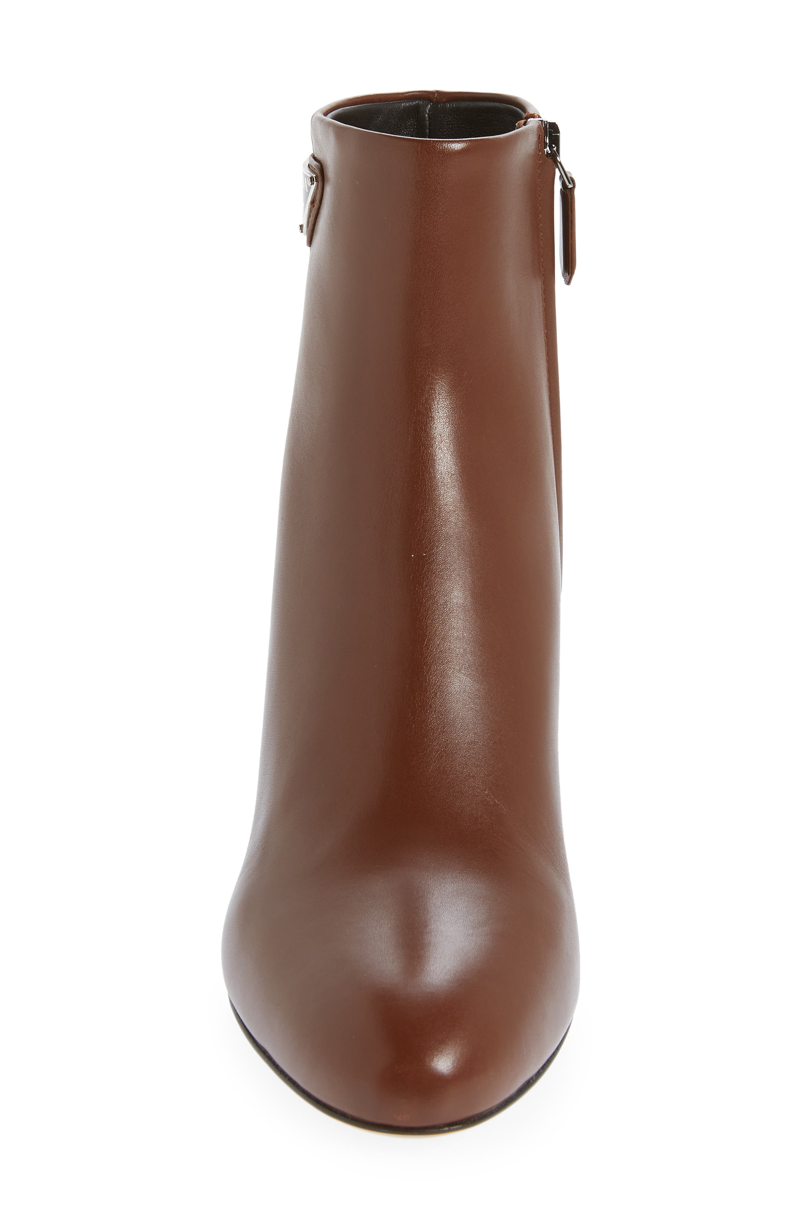 Logo Block Heel Bootie, Alternate, color, COGNAC