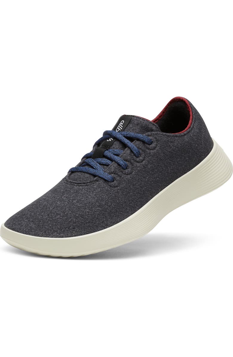 Allbirds Wool Runner Go Sneaker, Main, color, Dark Grey/ Thunder Red