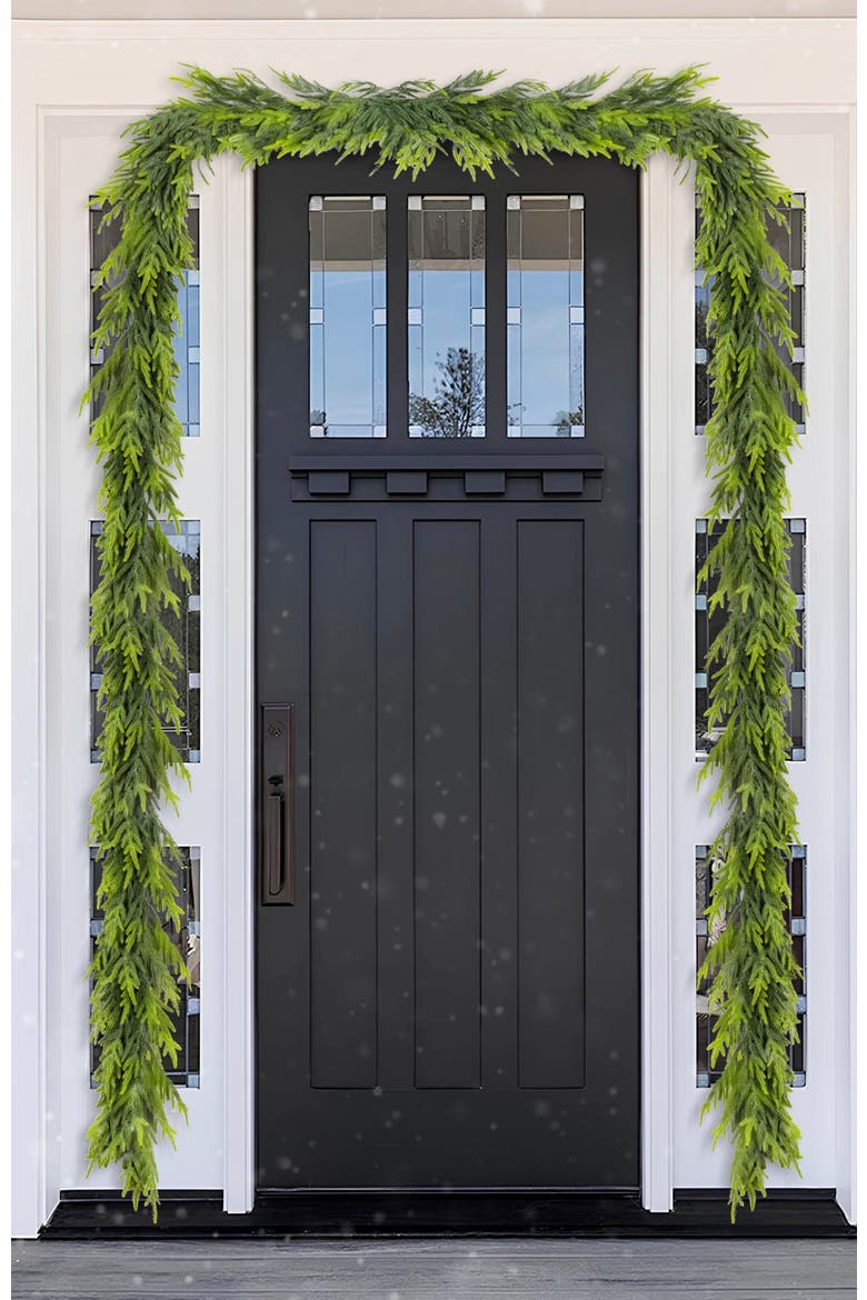 Set of 2 Artificial Christmas PE Dripping Garland, Alternate, color, Green