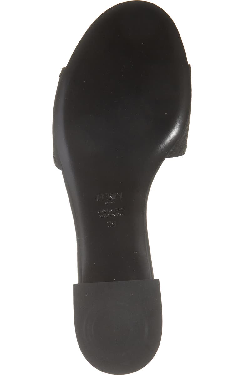 Fendi Baguette Slide Sandal, Alternate, color, Nero
