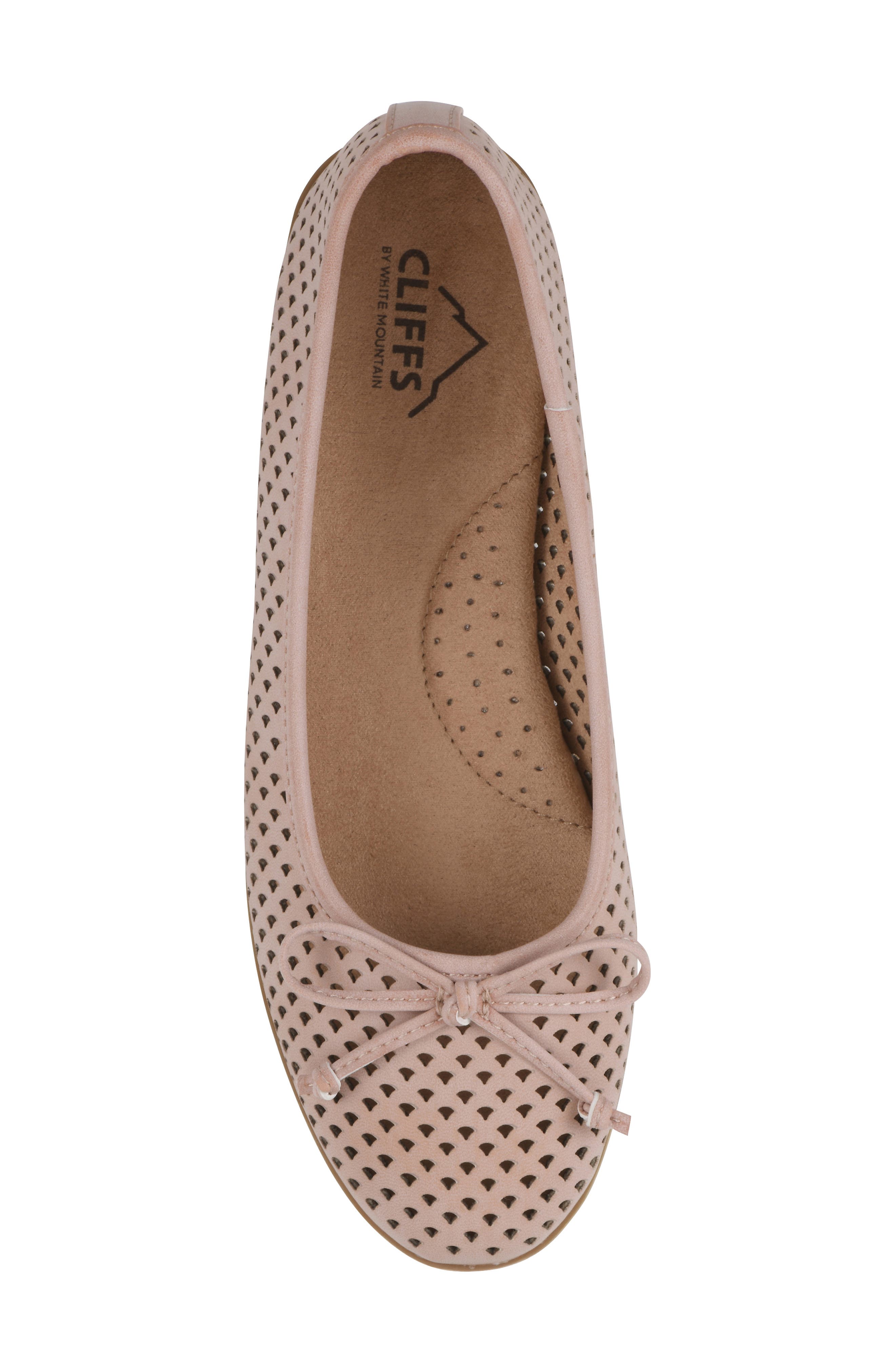 Carris Perforated Ballet Flat, Alternate, color, DUSTY PINK/ SMOOTH