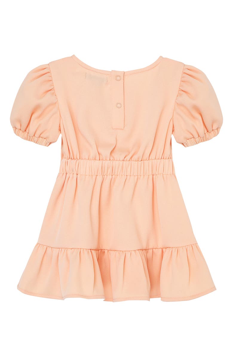 Habitual Kids Puff Sleeve Faux Wrap Dress, Alternate, color, 