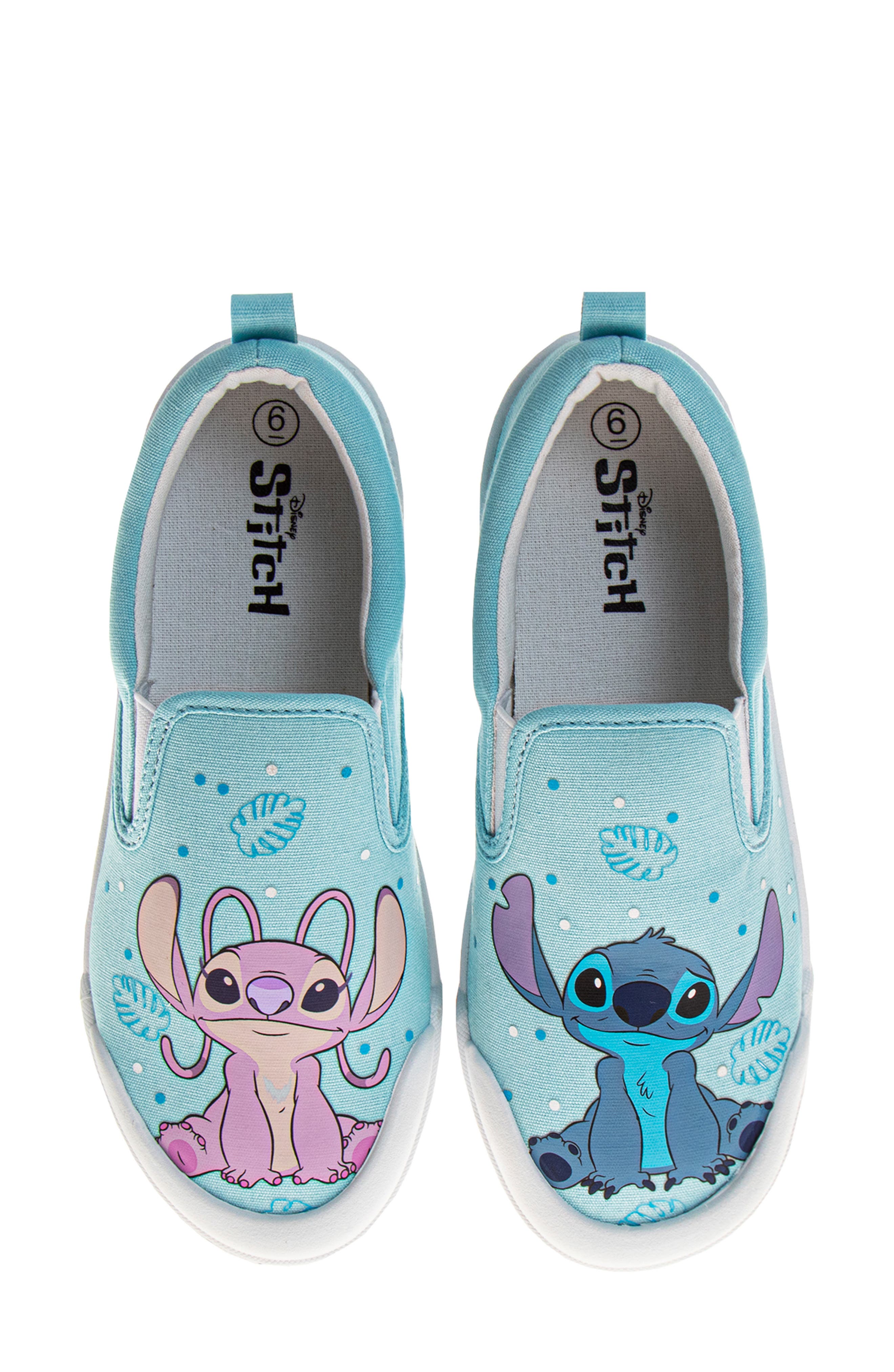 JOSMO Disney<sup>™</sup> Stitch & Angel Slip-On Sneaker, Alternate, color, Blue/ Pink