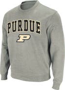 COLOSSEUM Men's Colosseum Heather Gray Purdue Boilermakers Arch & Logo Crew Neck Sweatshirt
