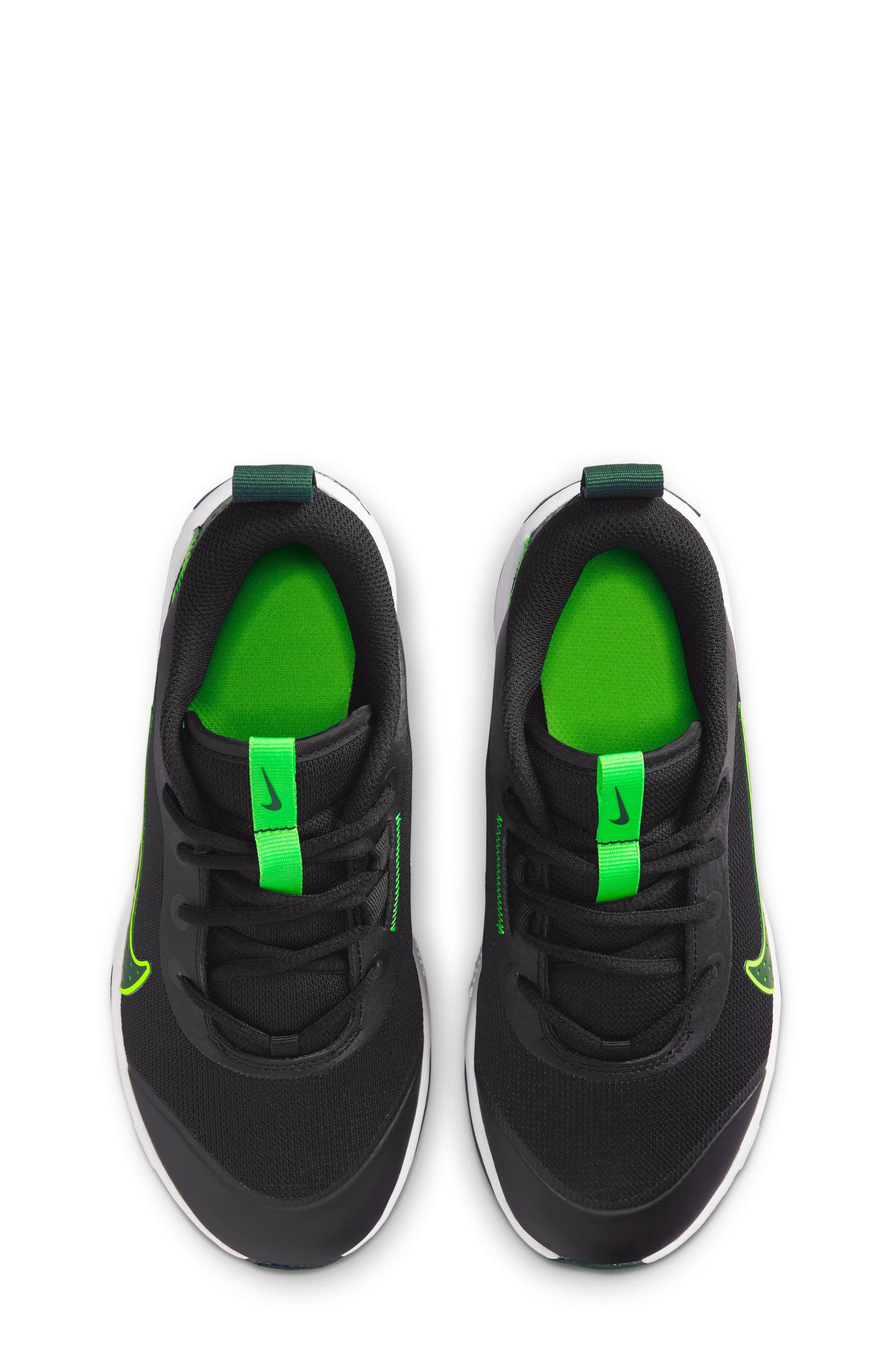 Nike Kids' Omni Multi-Court Sneaker, Alternate, color, Black/ Fir/ Green Strike