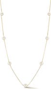 GLAZE JEWELRY 6mm Pearl Station Chain Necklace