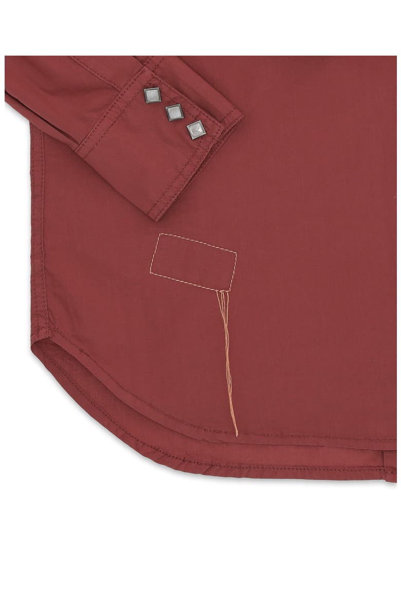 Toledo Cotton Poplin Western Shirt, Alternate, color, Burgundy