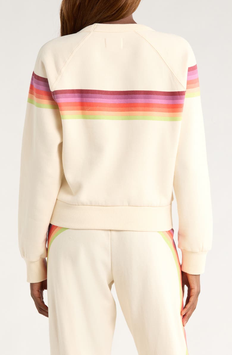 Marine Layer Cloud 9 Stripe Cotton Blend Sweatshirt, Alternate, color, Antique White