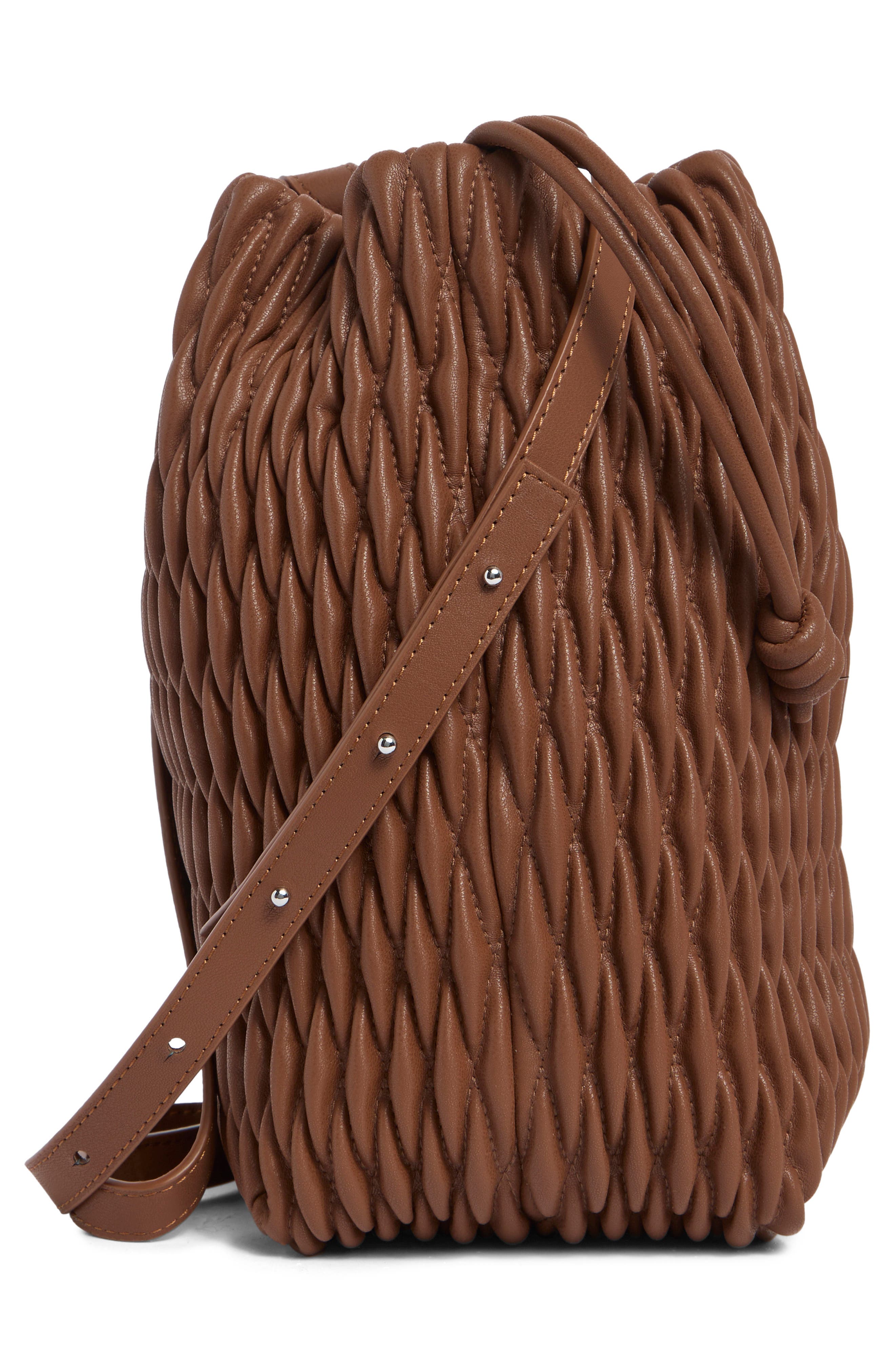 Ivy Faux Leather Tote, Alternate, color, CHESTNUT