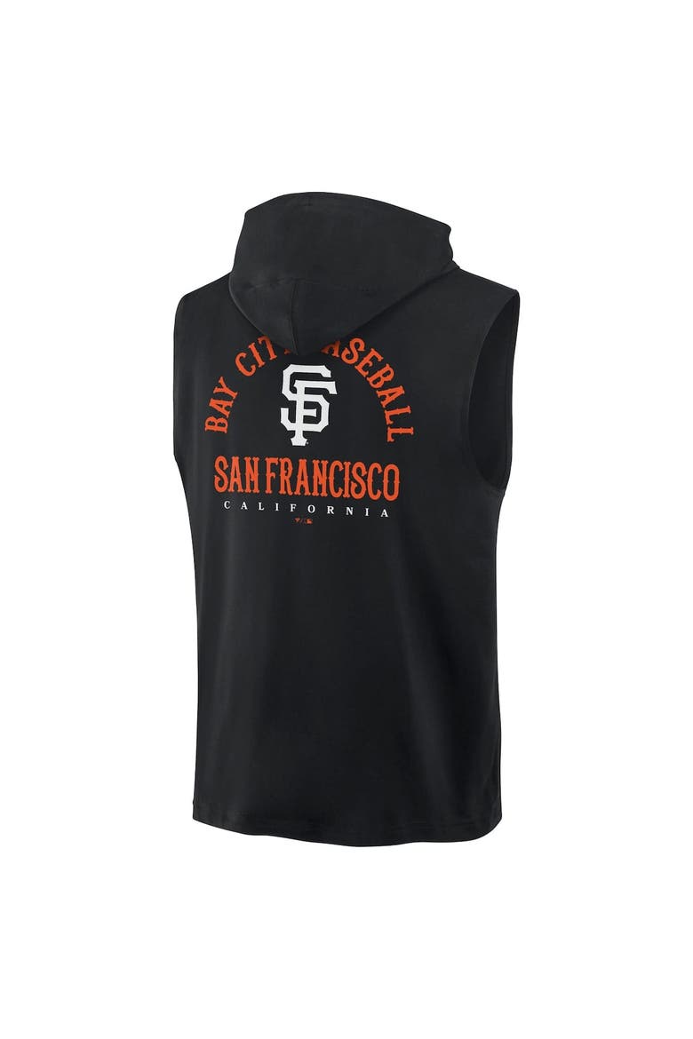 Men's Fanatics Black San Francisco Giants Fire Speed Sleeveless Pullover Hoodie, Alternate, color, Black