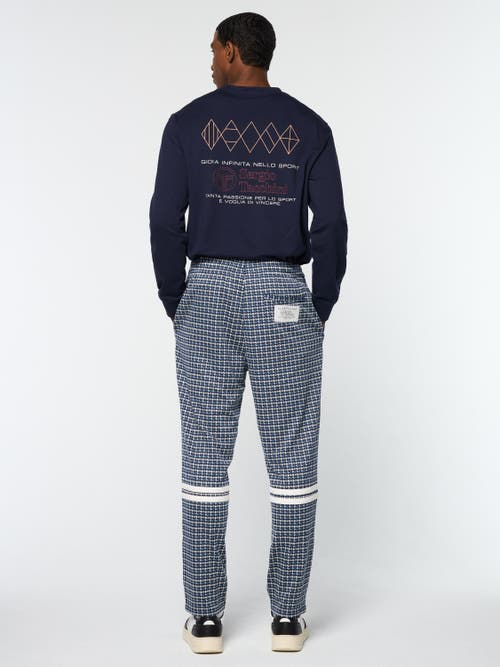 Sergio Tacchini Dallas Houndstooth Track Pant In Blue