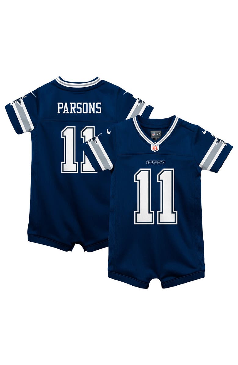 Nike Infant Nike Micah Parsons Navy Dallas Cowboys Game Romper Jersey, Main, color, 