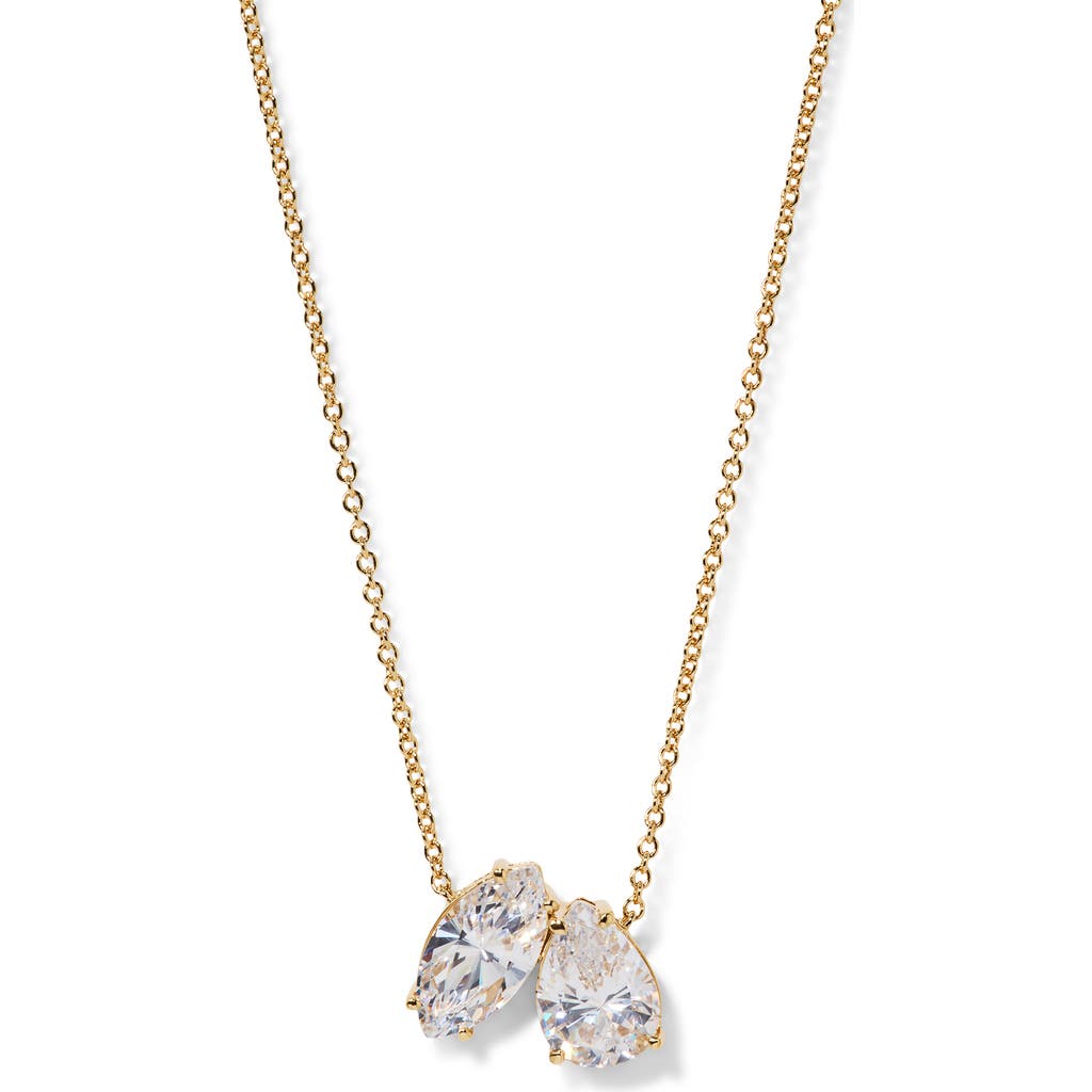 Nadri Everleigh Cubic Zirconia Pendant Necklace In Gold