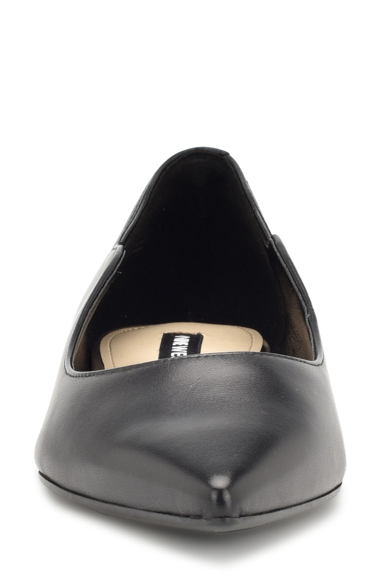 Nine West Lovlady Pointed Toe Flat, Alternate, color, Black
