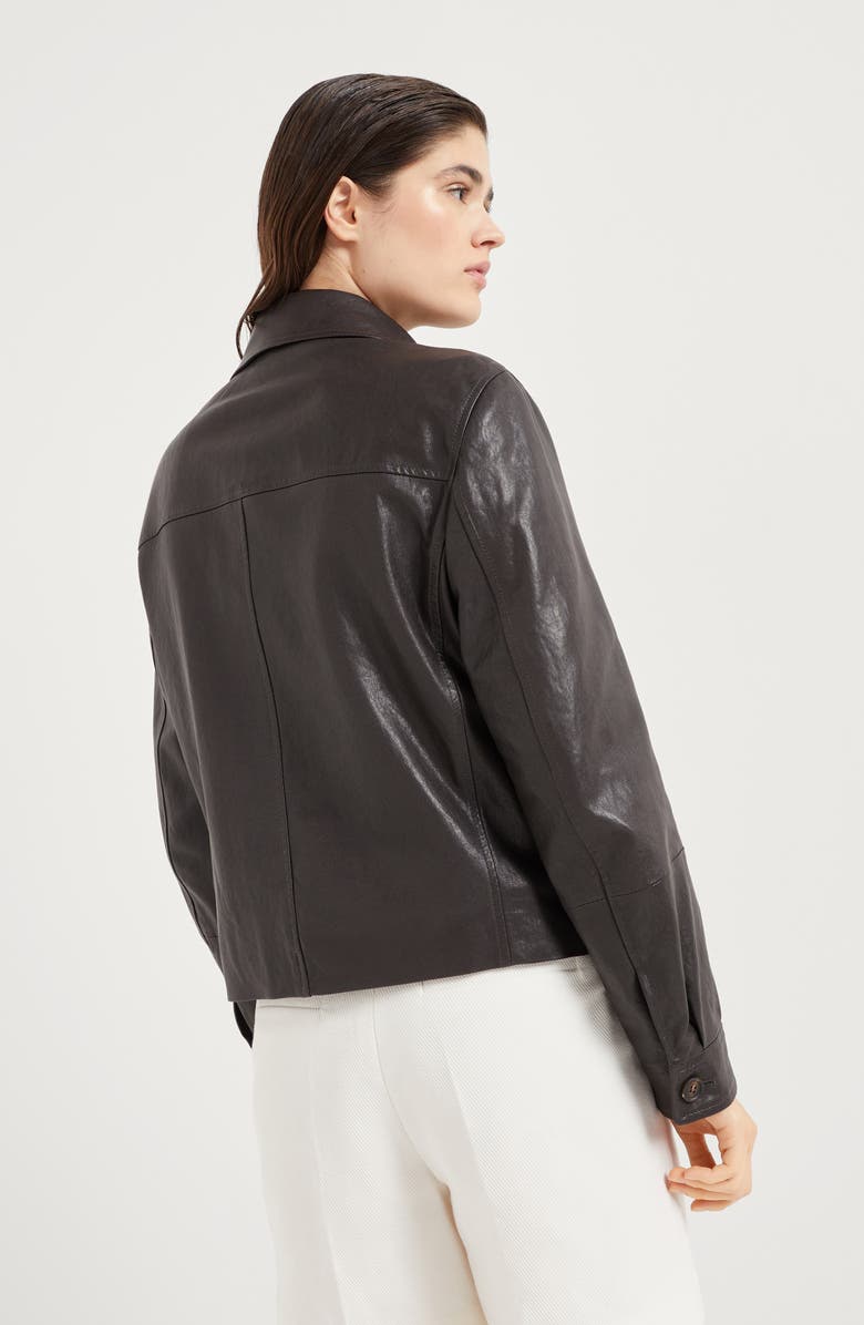 Brunello Cucinelli Crop caban jacket with monili, Alternate, color, 