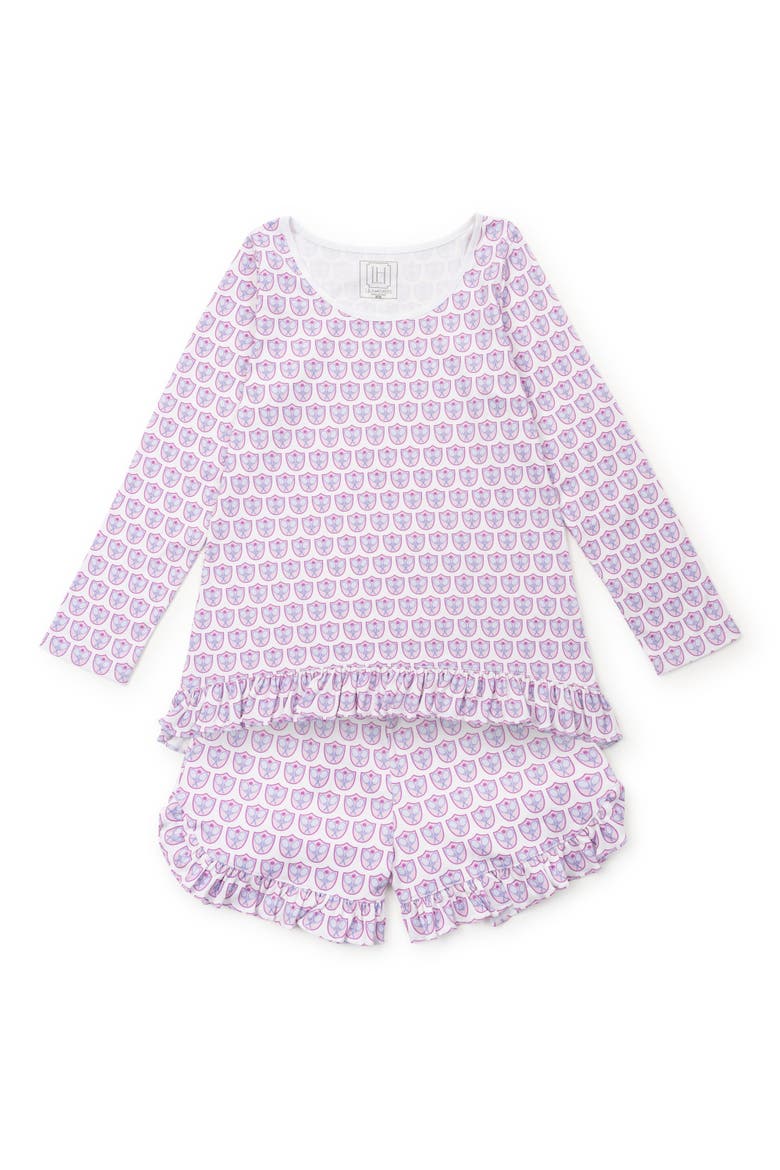 Kathryn Women's Pajama Short Set, Main, color, Tennis Crest Pink