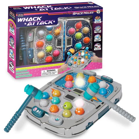 Whack Attack Space Mole Lights/Sounds Tabletop Game