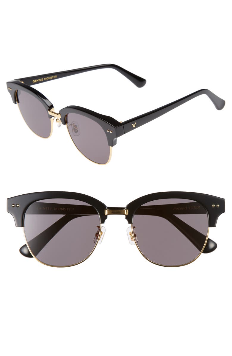 GENTLE MONSTER Second Boss 51mm Retro Sunglasses, Main, color, 