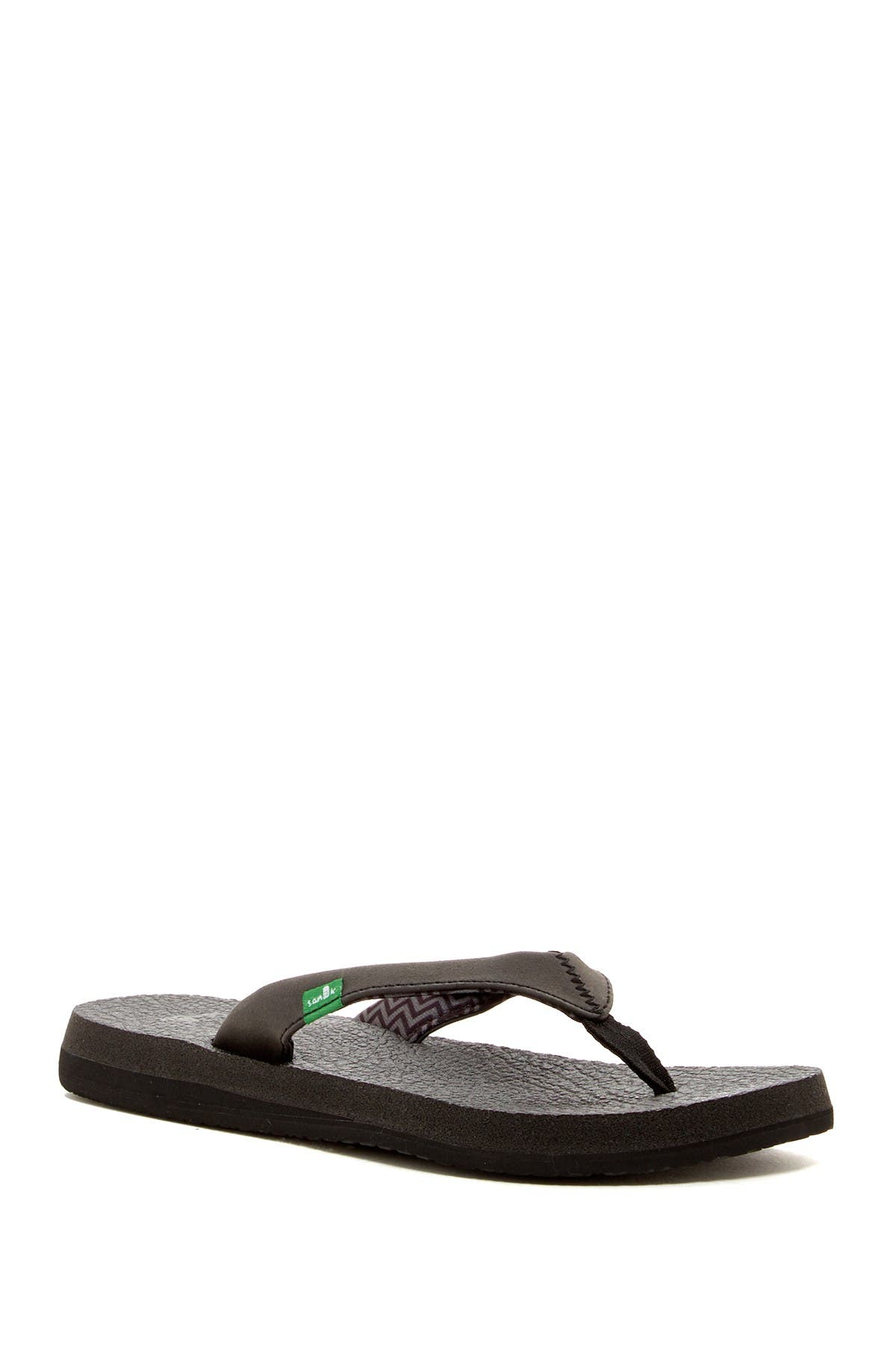 Sanuk Yoga Serenity 4 Zigzag Flip Flop, Alternate, color, Blk