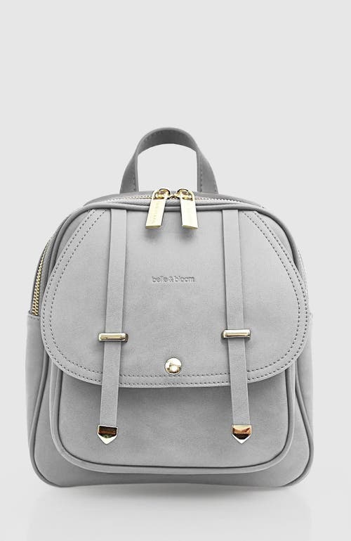 Belle & Bloom Camila Leather Backpack In Grey