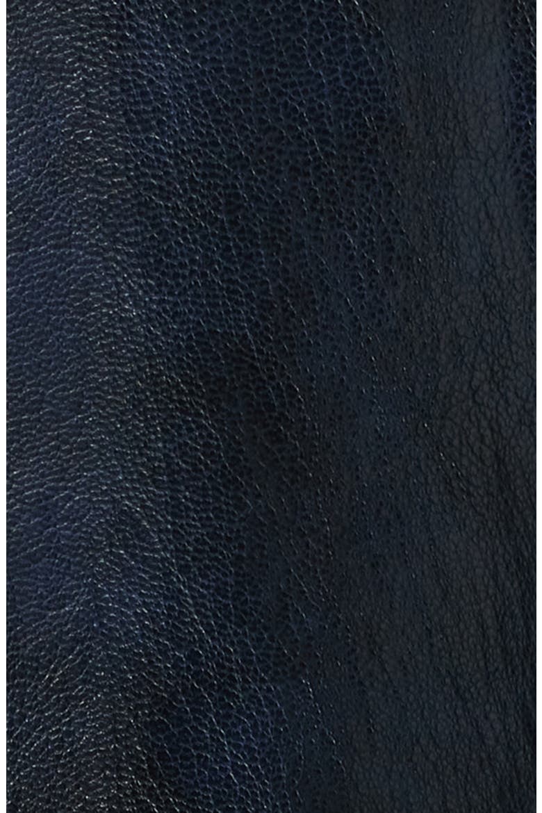 Rhea Faux Leather Midi Skirt, Alternate, color, NAVY