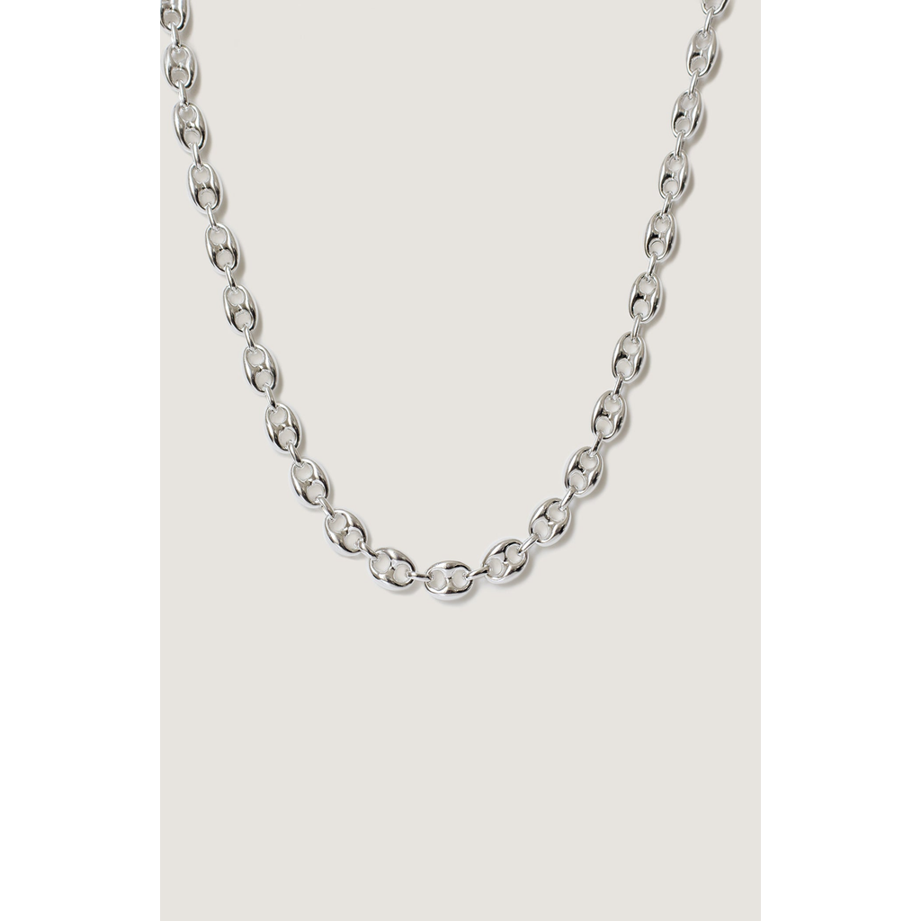 Kinn Puffed Mariner Chain Necklace In Silver