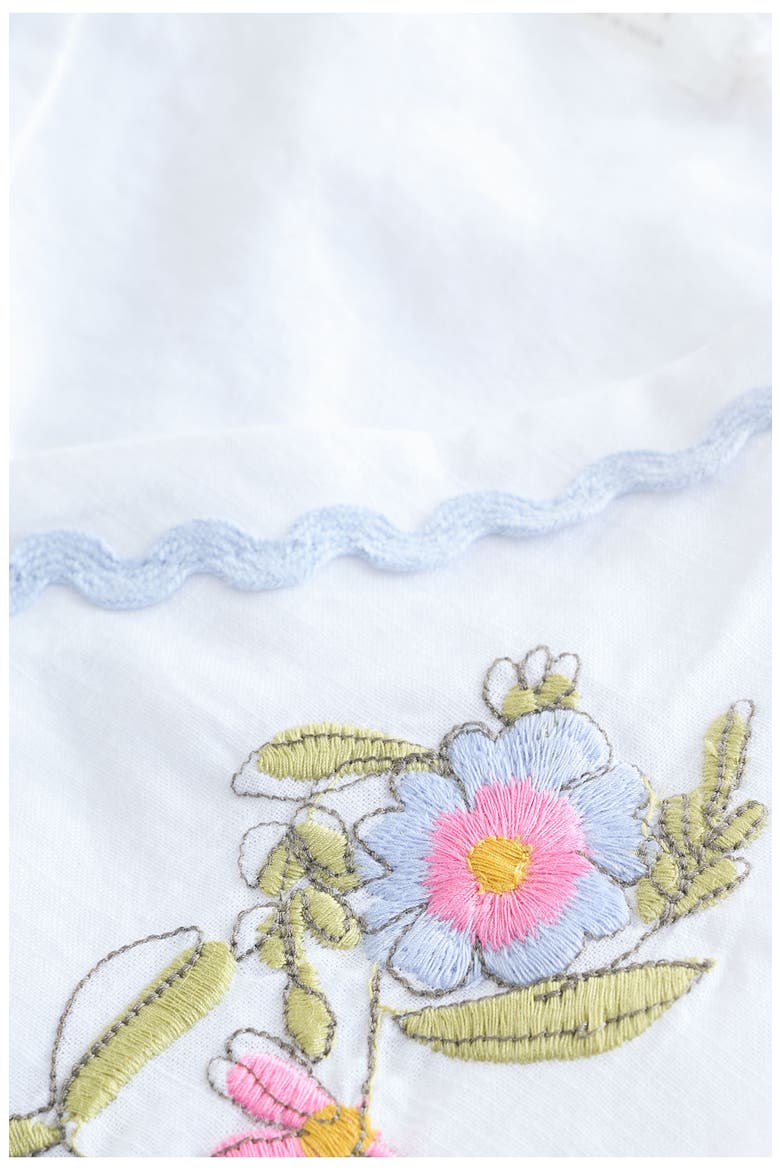 Kids' Embroidered Vest & Denim Shorts Set, Alternate, color, WHITE
