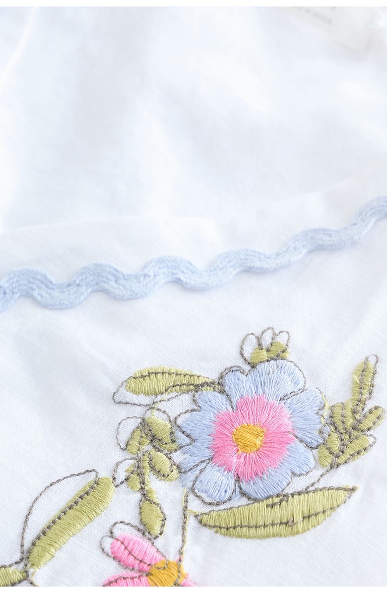 NEXT Kids' Embroidered Vest & Denim Shorts Set, Alternate, color, White