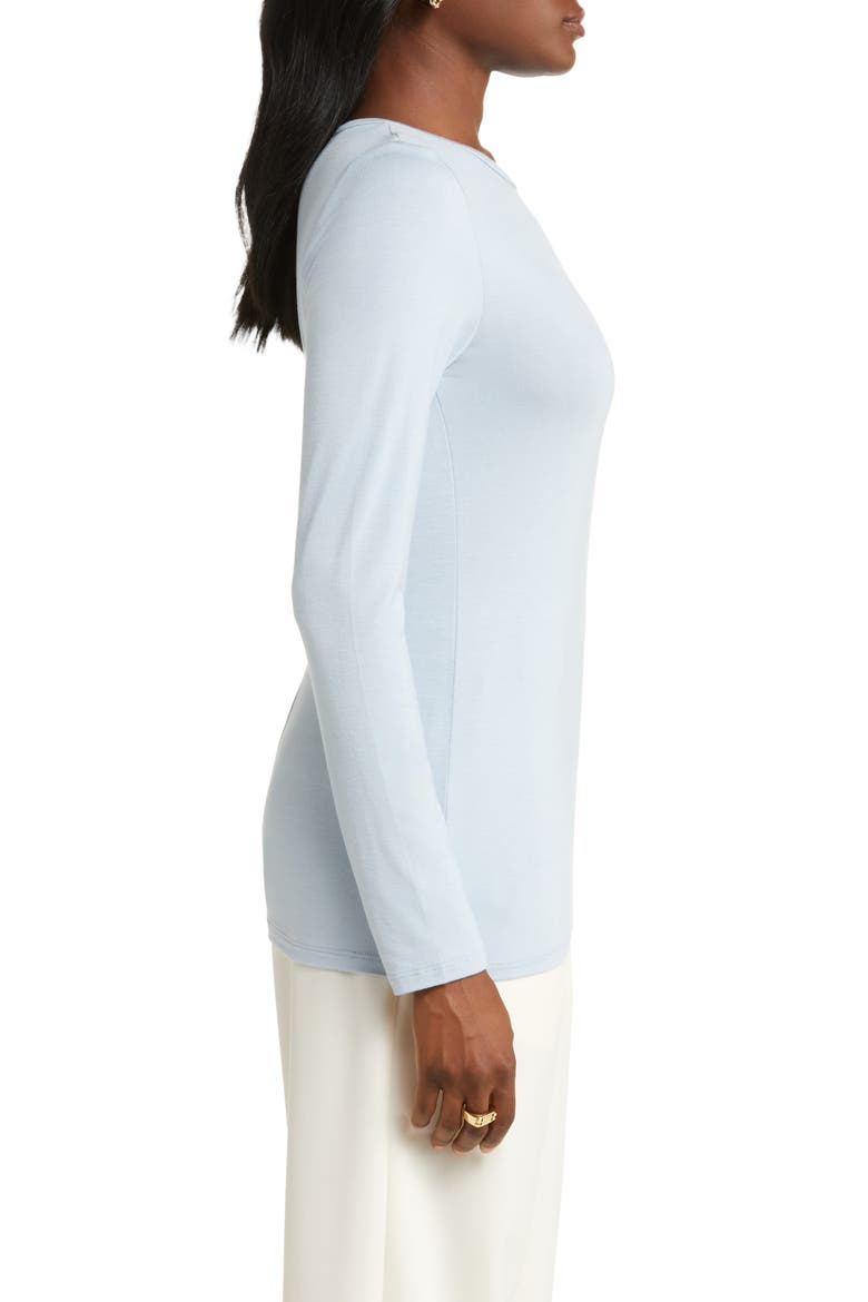 Crewneck Long Sleeve T-Shirt, Alternate, color, BLUE FOG