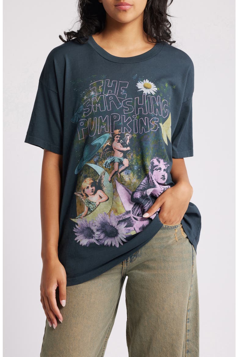 Smashing Pumpkins Infinite Sad Cotton Graphic T-Shirt, Main, color, VINTAGE BLACK