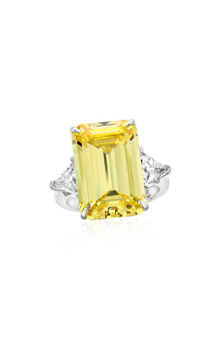 SUZY LEVIAN Gala Yellow Cubic Zirconia Engagement Ring, Main, color, Yellow
