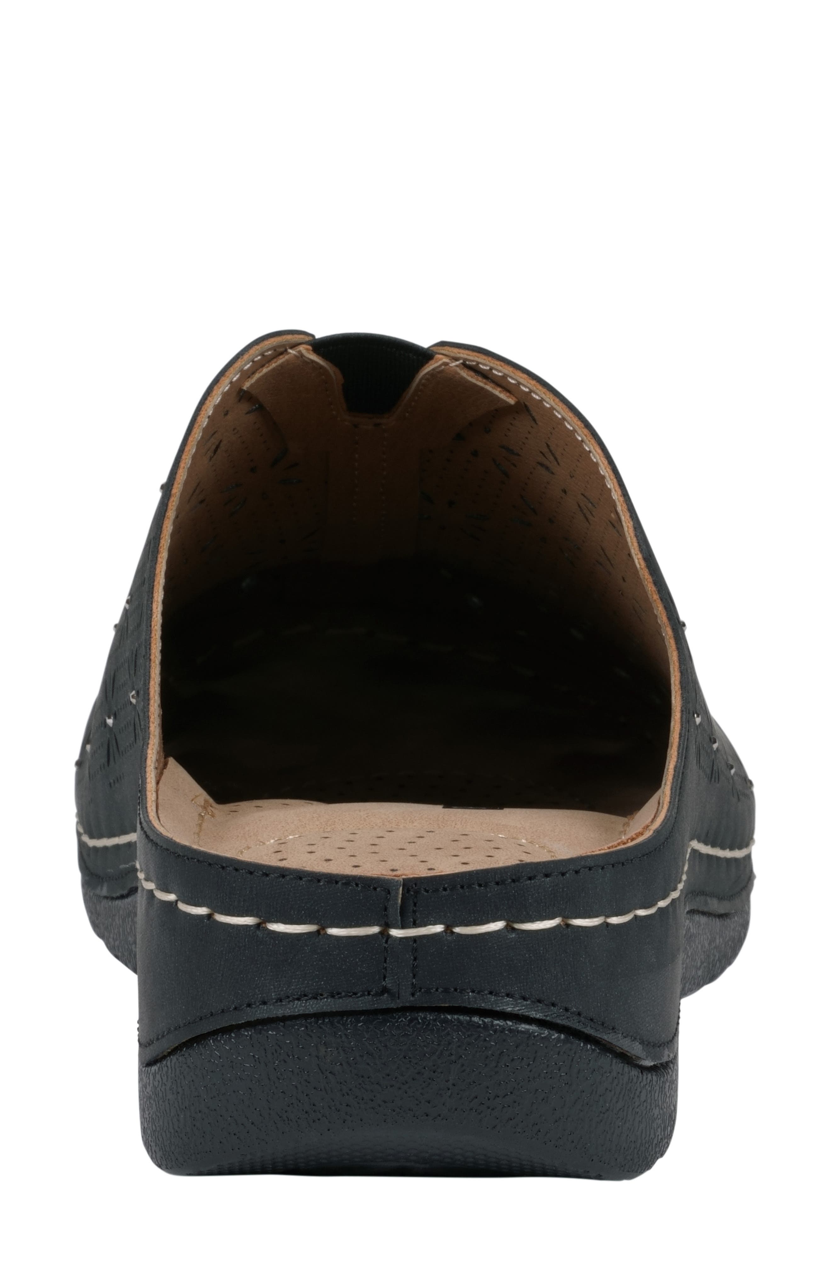 GC SHOES Vale Laser Cut Wedge Mule, Alternate, color, Black