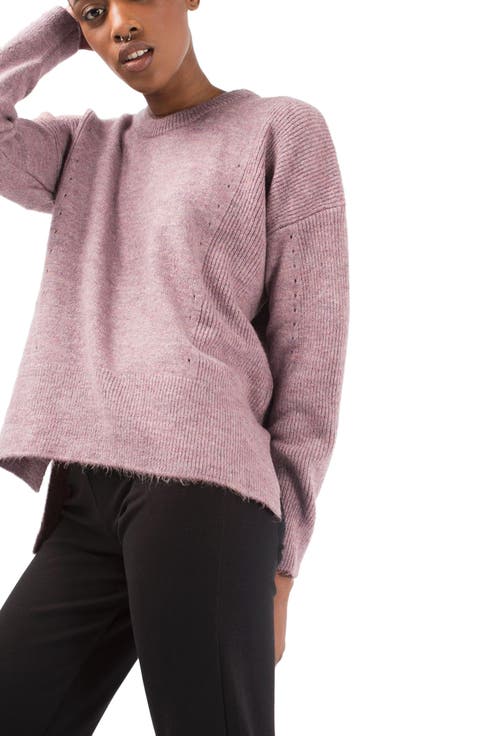Pointelle Boxy Sweater