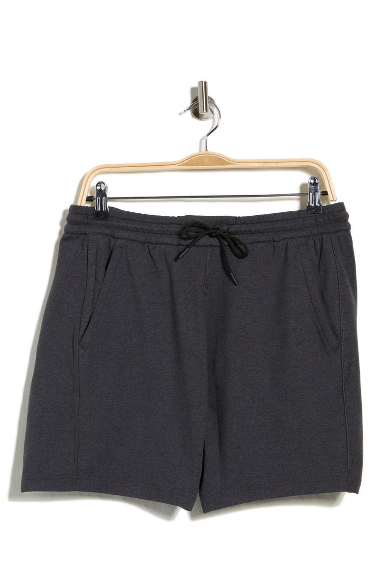 Recovery Brushed Jersey Shorts, Alternate, color, HEATHER BLACK