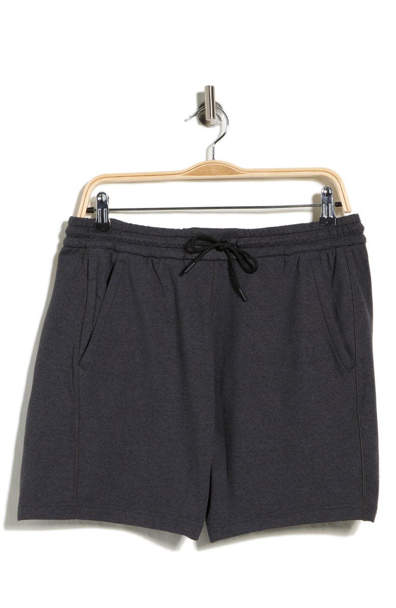Reigning Champ Recovery Brushed Jersey Shorts, Main, color, Heather Black