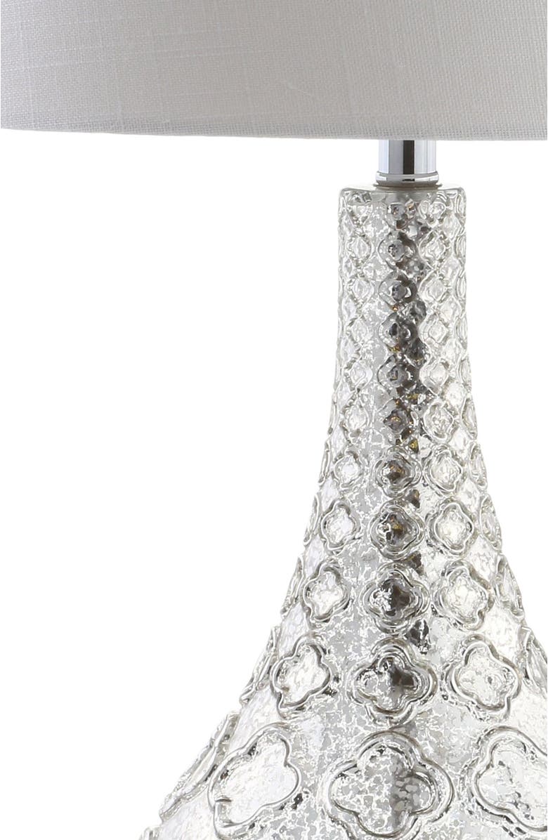 JONATHAN Y Darren 25.5" Glass LED Table Lamp, Mercury Silver, Alternate, color, Mercury Silver