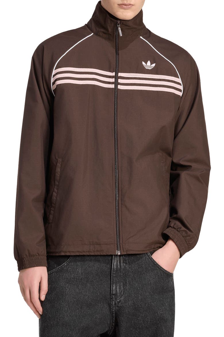 Chest Stripes Track Jacket, Main, color, AURORA COFFEE/ /