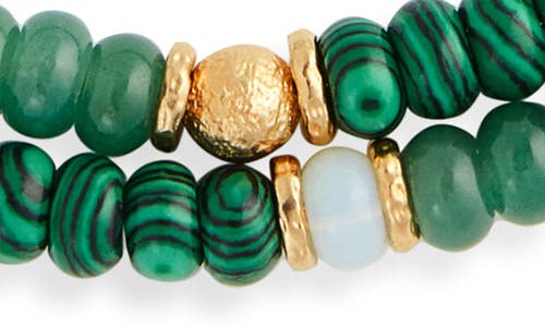 Zimmermann Mellow Malachite, Jade & Agate Beaded Necklace In Brown
